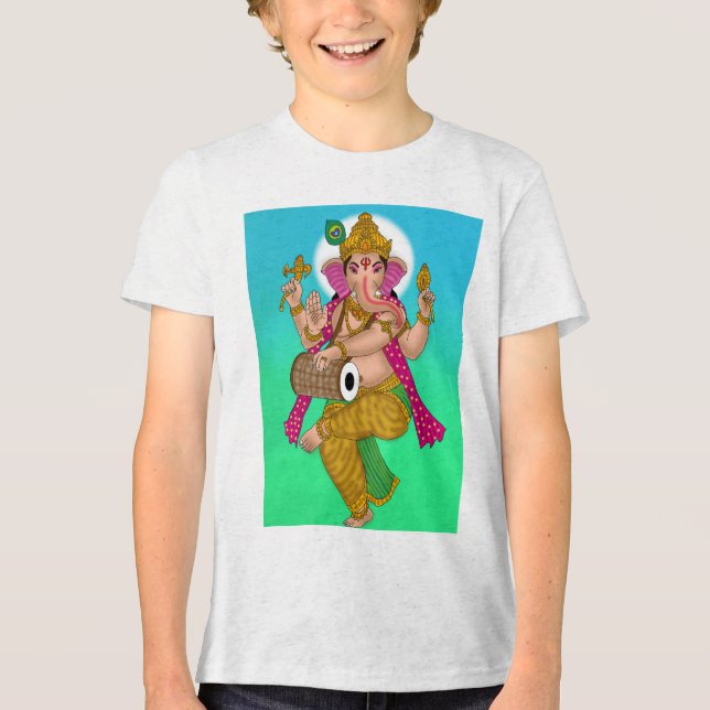 En Tri-matière T-Shirt Ganesha dansant (Recto)