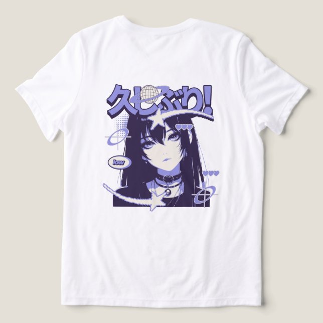 En Tri-matière T-shirt Girly Y2k (Design Verso)