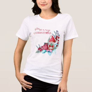 En Tri-matière T-shirt Gnome With Christmas Tree