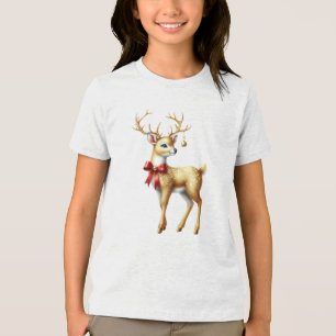 En Tri-matière T-shirt Gold Reindeer