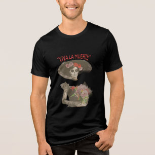 En Tri-matière T-shirt gothique squelette Viva la Muerte