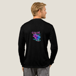 En Tri-matière T-shirt graphique à fumée colorée 'Coloriez votre