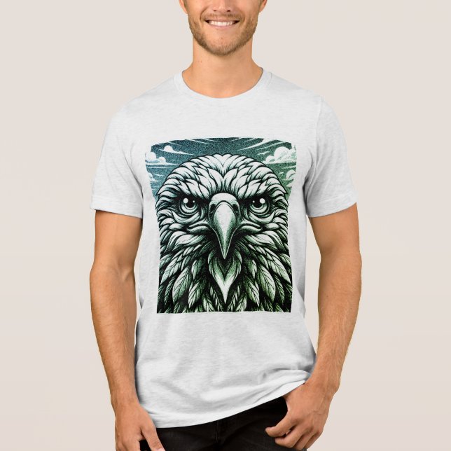 En Tri-matière T-Shirt Graphique Aigle Tri-Blend (Recto)