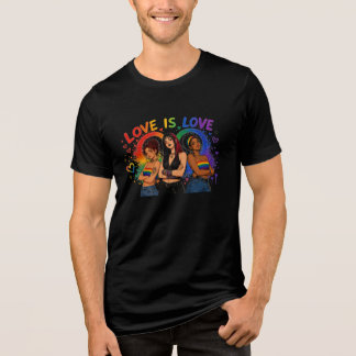 En Tri-matière T-Shirt Graphique Arc-en-Ciel LGBTQ