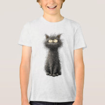T-shirt graphique avec un chat noir mignon et exce
