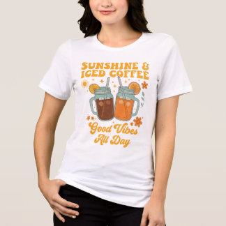 En Tri-matière T-shirt graphique drôle de buveur de café d'été