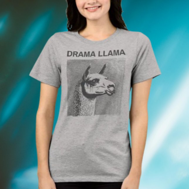 En Tri-matière T-Shirt Graphique Drôle Lama Drame (Créateur téléchargé)