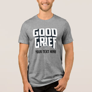 En Tri-matière T-shirt graphique du groupe de rock "Good Grief" d