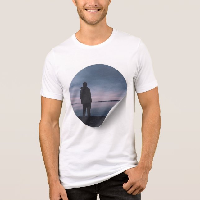 En Tri-matière T-shirt graphique esthétique - Art minimal pour De (Recto)