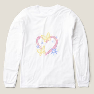 En Tri-matière T-shirt graphique papillon rêveur et esthétique cœ