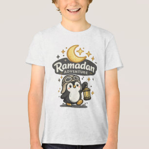 En Tri-matière T-shirt graphique Pingouin Aventure de Ramadan pou