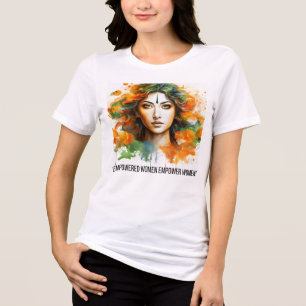 En Tri-matière T-shirt graphique pour femmes Impression d'art f