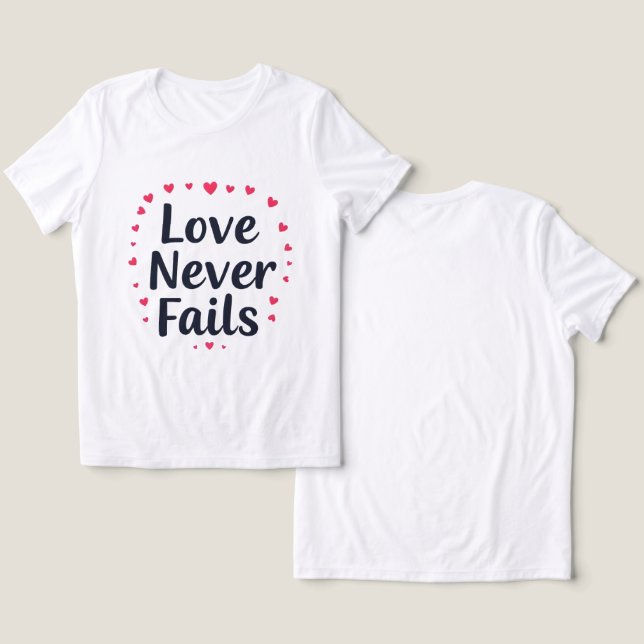En Tri-matière T-shirt graphique pour l'amour (Design Recto & Verso)