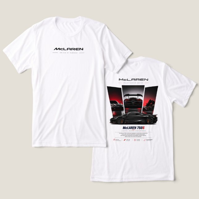 En Tri-matière T-shirt graphique supercar (Design Recto & Verso)