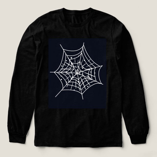 En Tri-matière T-Shirt Graphique Toile d'Araignée – Épuré et Élég (Motif devant)