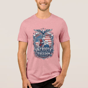 En Tri-matière T-Shirt Graphique Vectoriel Broderie Croisée Patri