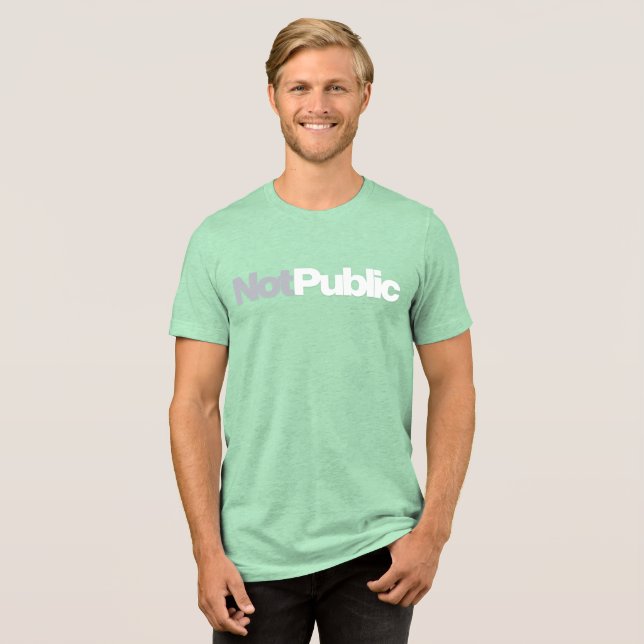 En Tri-matière T-shirt graphique vert menthe décontracté “Not Pub (Recto plein)