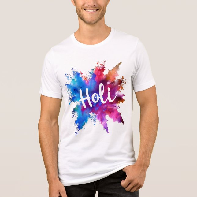 En Tri-matière T-shirt graphique vibrant Holi Splash (Recto)