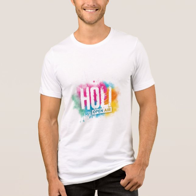 En Tri-matière T-shirt graphique vibrant Holi Splash (Recto)