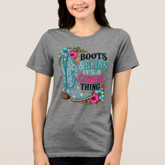 En Tri-matière T-shirt graphique Western Country