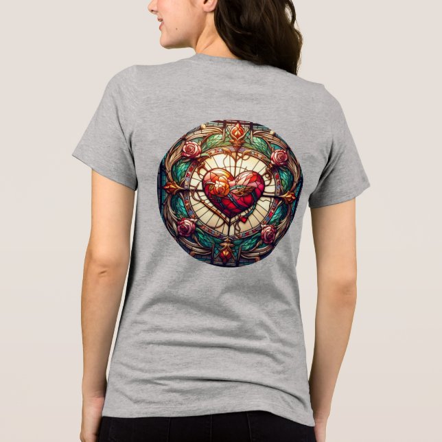 En Tri-matière T-shirt gris féminin (Verso)