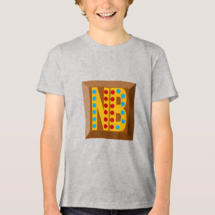 En Tri-matière T-shirt gris pour jeunes  NOEL  BONBONS