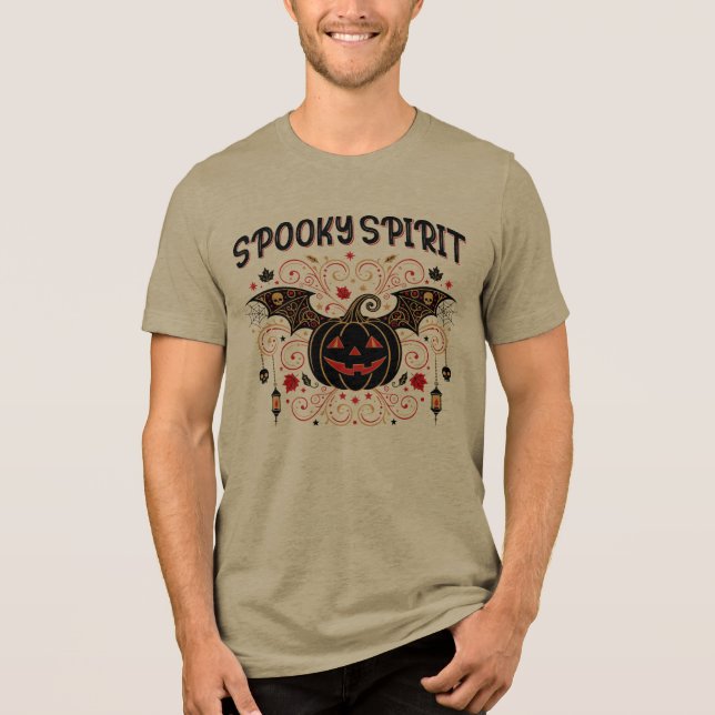 En Tri-matière T-Shirt Halloween Esprit Effrayant (Recto)