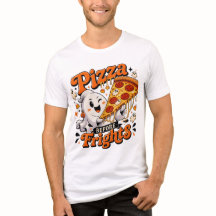 T-Shirt Halloween Pizza Ghost Tee pour couples de