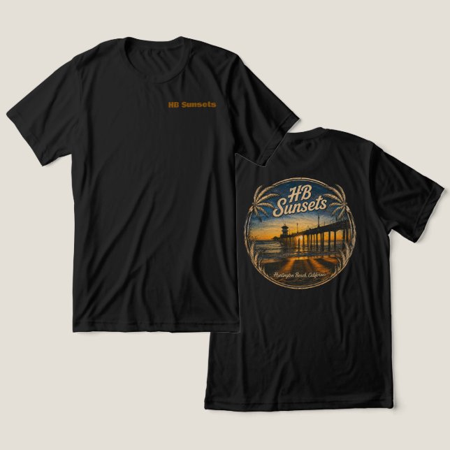 En Tri-matière T-Shirt HB Sunsets (Hommes)   (Design Recto & Verso)