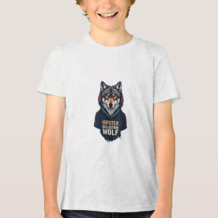 En Tri-matière T-shirt Hipster Wolf Collection