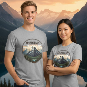 En Tri-matière T-shirt homme avec patch d'aventure de grimpeur de