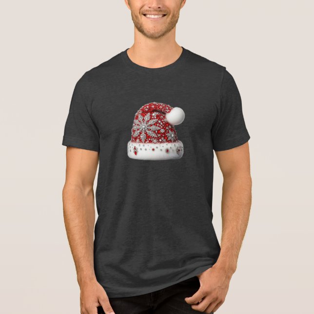 En Tri-matière T-shirt homme de Red Santa Hat (Recto)