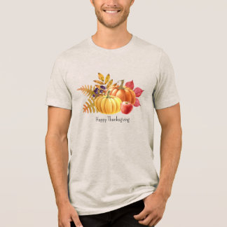 En Tri-matière T-Shirt homme de Thanksgiving citrouille