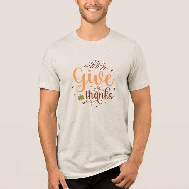 En Tri-matière T-shirt homme de Thanksgiving Tankful (Recto)
