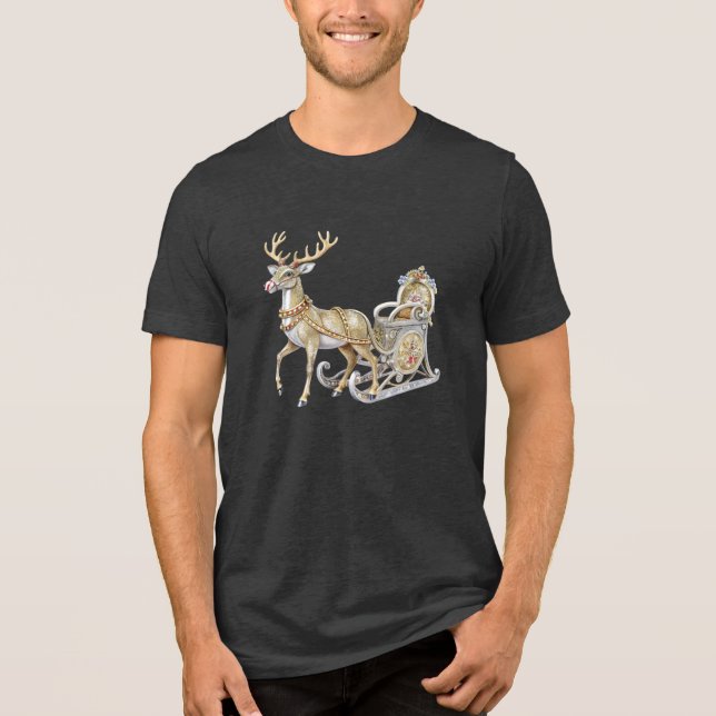 En Tri-matière T-shirt homme Reindeer Sleigh (Recto)