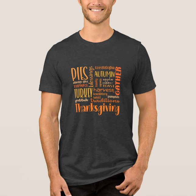 En Tri-matière T-shirt Homme Thanksgiving traditionnel (Recto)