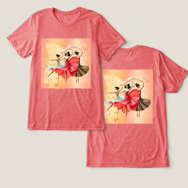 En Tri-matière T-Shirt Hommes Femmes Dansant Tribune (Design Recto & Verso)