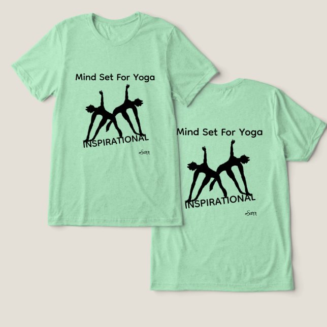 En Tri-matière T-Shirt : Idée Yoga (Design Recto & Verso)