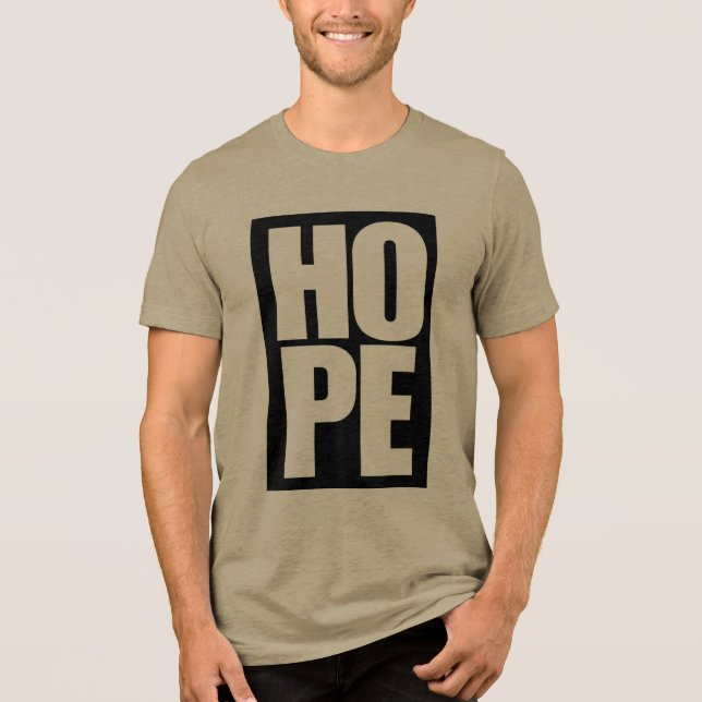 En Tri-matière T-Shirt Imprimé Texte Espoir (Recto)