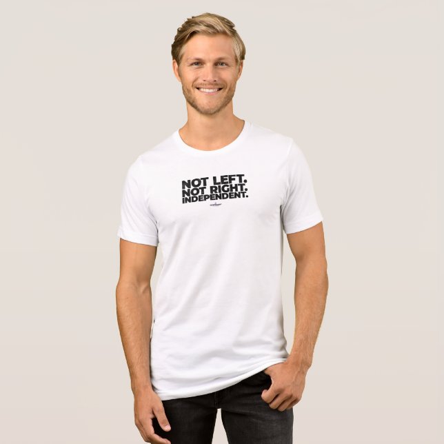 En Tri-matière T-shirt indépendant, blanc (Recto plein)
