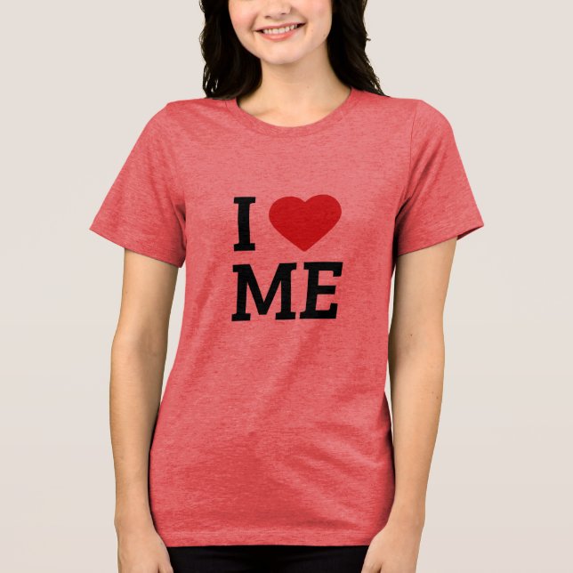 En Tri-matière T-Shirt J'aime Moi | Chemise d'amour de soi pour f (Recto)