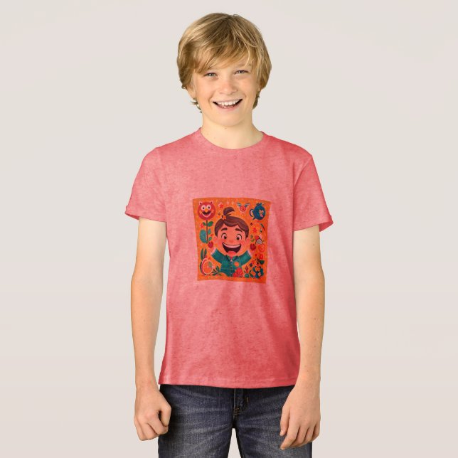 En Tri-matière T-shirt Jeune Bella+Canvas (Recto plein)