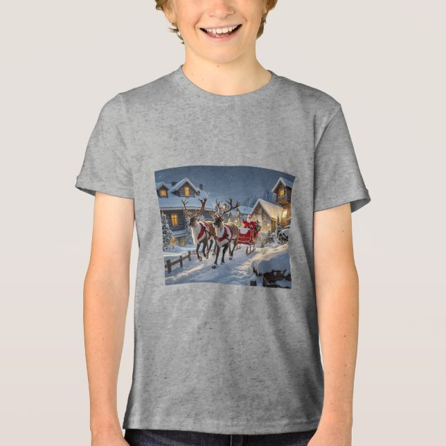 En Tri-matière T-shirt Jeune Bella+Canvas (Recto)