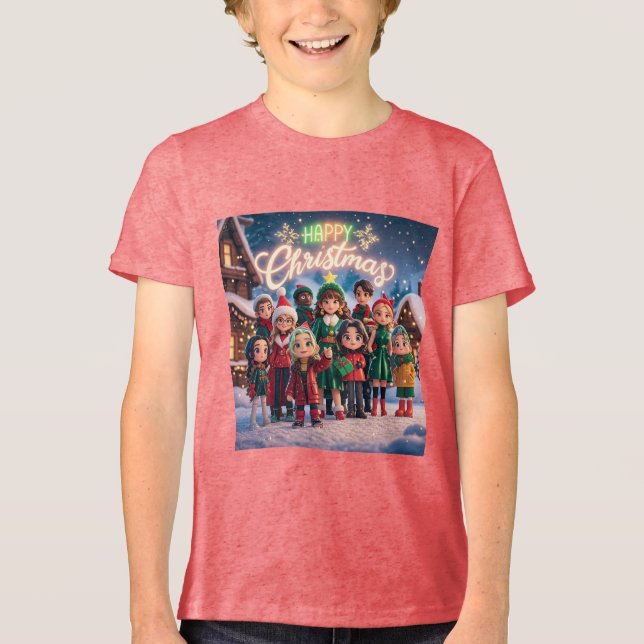 En Tri-matière T-shirt Jeune Bella+Canvas (Recto)