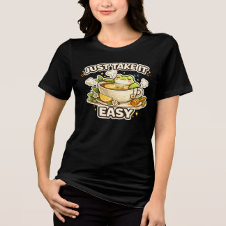En Tri-matière T-shirt Juste Détendez-Vous Cute Frog | Thé Cozy F