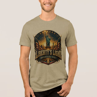 En Tri-matière T-shirt "La lumière de la liberté éclaire le chemi