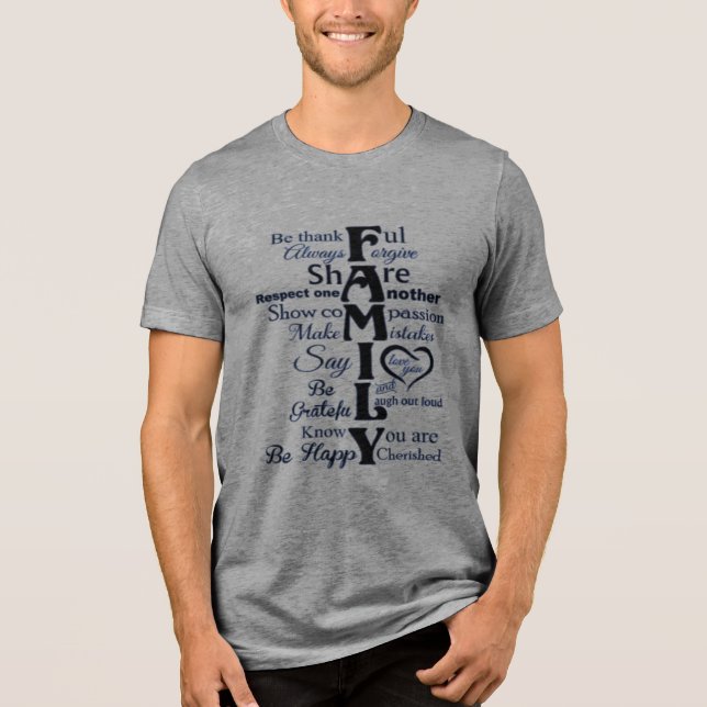 En Tri-matière T-shirt - lignes familiales (Recto)