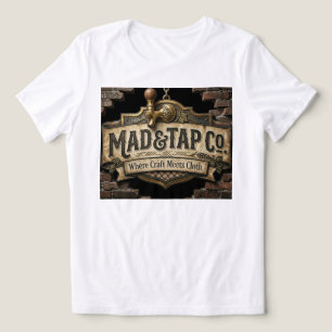 En Tri-matière T-Shirt logo MadTapCo Enseigne de brasserie vint