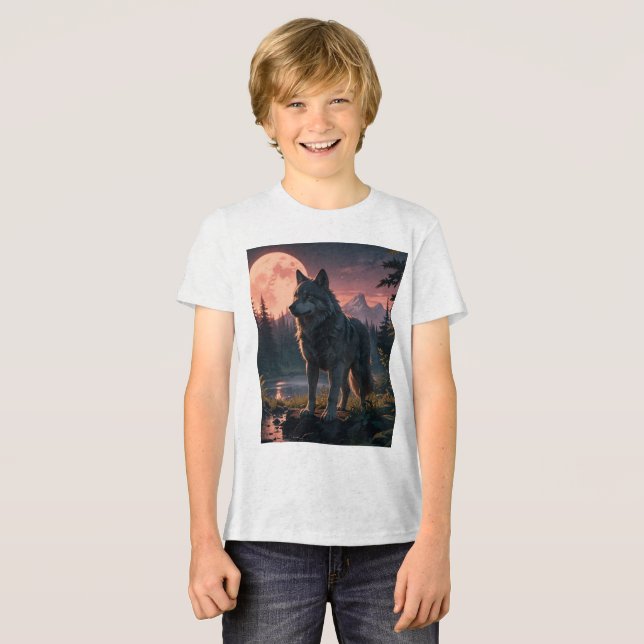 En Tri-matière T-shirt loup de rêve (Recto plein)