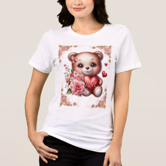 En Tri-matière T-shirt Love Bear